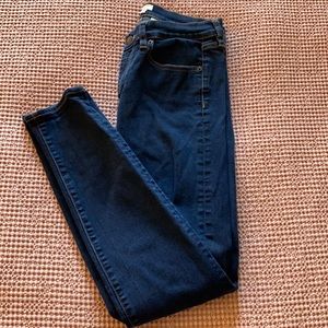 Dark wash skinny jeans